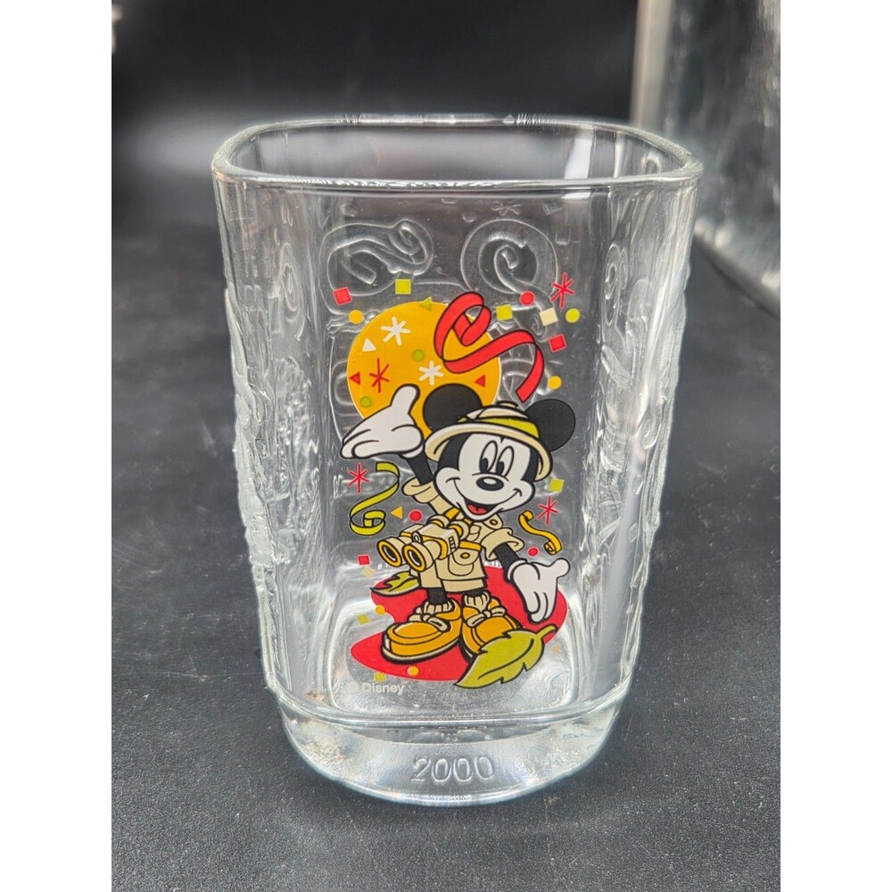 Walt Disney World McDonalds SAFARI Mickey Mouse Year 2000 Celebration Glass - Picture 2 of 10